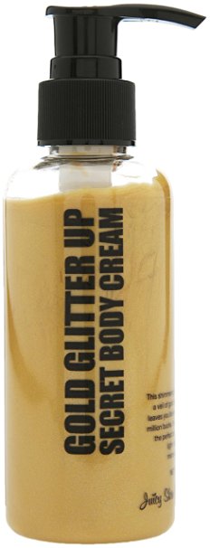Gold Glitter up! Secret Body Cream - Gold Bond Lotion - After Sun Shimmer Lotion   Vitamin B3 & Aloe Vera Gel - Body glitter lotion & Smoothing Lotion