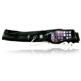 Running Belt For iPhone 6 Samsung Galaxy S4 Samsung Galaxy S5 - Dual Waterproof Pockets Ideal Runners Belt with Secure Zips Never Lose Your Mobile Keys or Money Again - Protected For Life and Money Back Guarantee