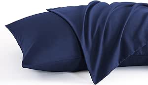 NTBAY Toddler Pillow Cases Set of 2, 2 Pack Brushed Microfiber 14x20 Pillow Cases, Soft, Wrinkle, Fade, Stain Resistant Navy Blue Pillow Cases with Envelope Closure, 14x20 Inches, Navy Blue