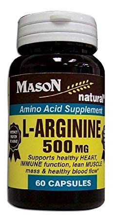 Mason Natural, L-Arginine 500 mg, 60 Capsules by Mason Natural
