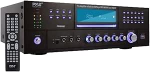 Home Theater Bluetooth Amplifier Receiver - 4 Channel 3000 Watt Stereo Speaker Home Audio Amplifier Receiver w/Radio, USB, 2 Microphone w/Echo, CD DVD Player, LCD, Rack Mount - Pyle PD3000BT.5