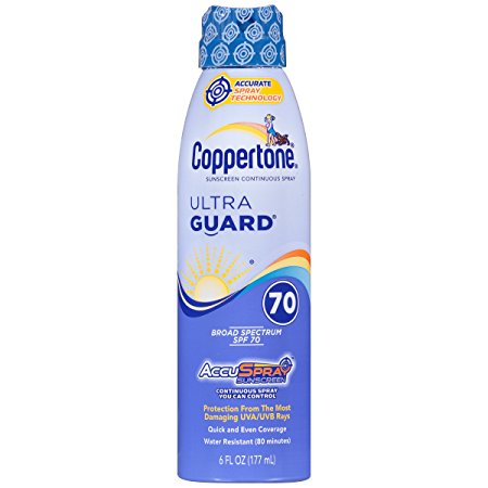Coppertone ultraGUARD Continuous Spray SPF 70  Sunscreen-6 oz