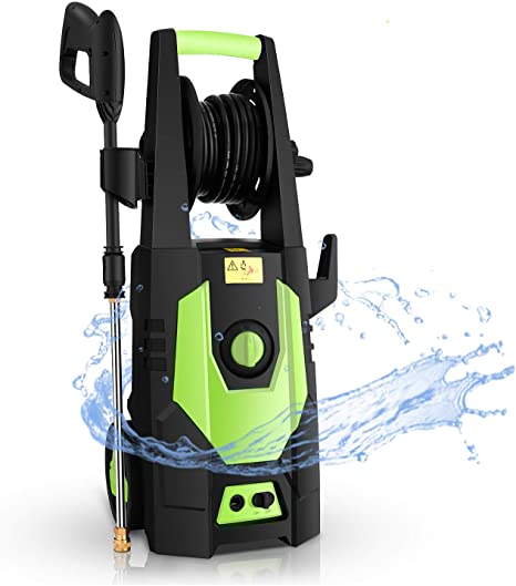 mrliance Pressure Washer 3500PSI, 1800W Electric Power Washer for Car Fences Patios Garden Cleaning, 2.0GPM High Pressure Washers with Spray Gun (Green)