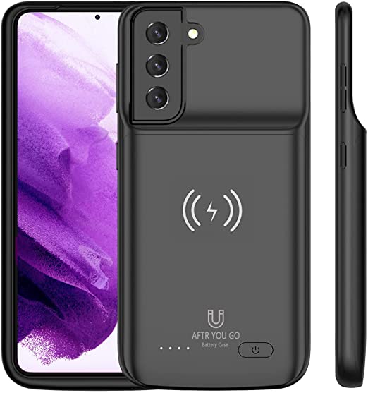 Galaxy S21 Battery Case(6.2inch),Qi Wireless Charging Compatible, 7000mAh Extended Power Case Slim Protective Portable Charger Case Rechargeable for Samsung Regular S21 5G(XDL-633M) -Black