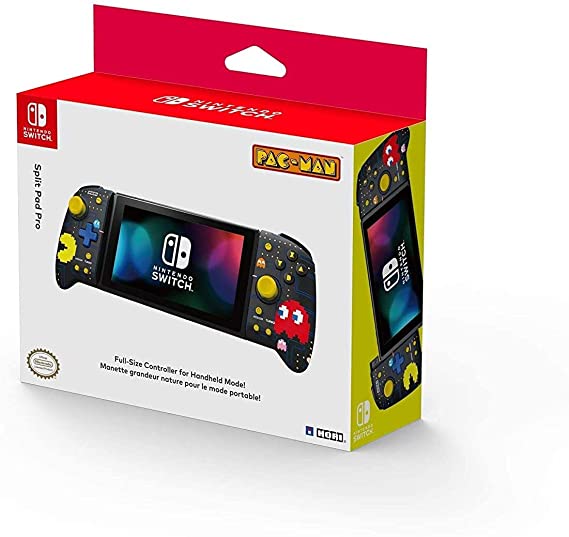 HORI Nintendo Switch Split Pad Pro (Pac-Man) Ergonomic Controller for Handheld Mode - Nintendo Switch Accessories - Pac-Man Edition