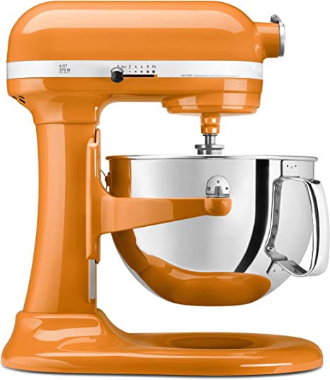 KitchenAid KP26M1XTG Professional 600 Series 6-Quart Bowl-Lift Stand Mixer, Tangerine