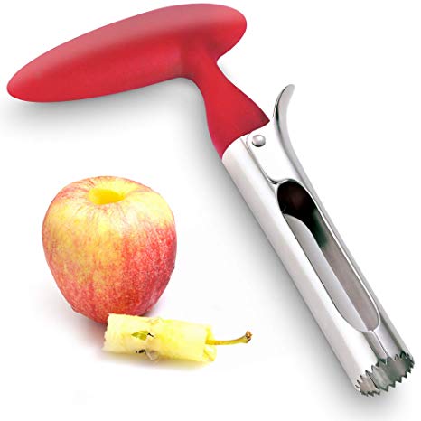 Premium Apple Corer - Easy to Use and Durable Apple Corer Remover for Pears, Bell Peppers, Fuji, Honeycrisp, Gala and Pink Lady Apples - Stainless Steel Best Kitchen Gadgets Cupcake Corer, by Zulay