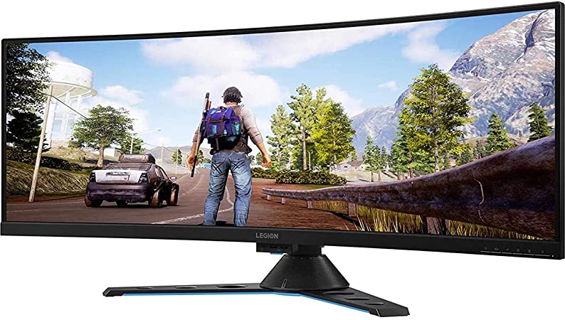 Lenovo Legion Y44w-10 43.4" DWUXGA Curved Screen WLED Gaming LCD Monitor - 32:10 - Raven, Black - NearEdgeless - 3840 x 1200-16.7 Million Colors - FreeSync 2-450 Nit - 4 ms GTG (OD) - 120 Hz