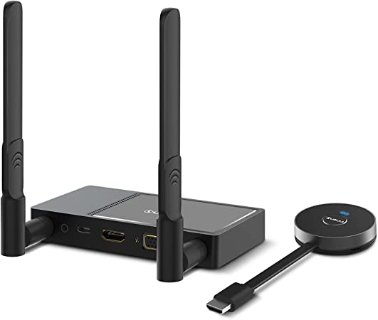Elegant Choise Wireless HDMI Transmitter and Receiver, Wireless HDMI Extender Kit, Wireless HDMI 4K@30Hz Stream Video/Audio to TV/Projector/Monitor, Support 2.4/5GHz WiFi and Miracast Airplay DLNA