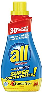 all Small & Mighty Super Concentrated Liquid Laundry Detergent, Stainlifter, 40 Fluid Ounces, 53 Loads