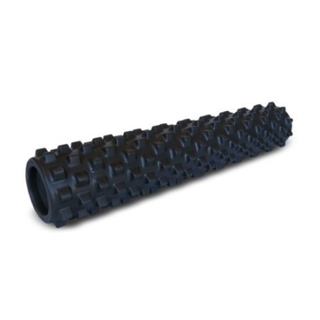 Rumble Roller Half Size Original Blue - Textured Muscle Foam Roller Manipulates Soft Tissue Like A Massage Therapist - 12 Inches