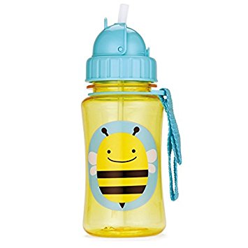 Skip Hop Zoo Straw Bottle, Holds 12 oz, Brooklyn Bee