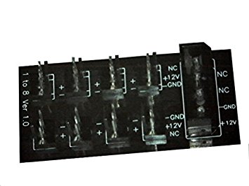 ModTek 4-Pin to 8 x 3-Pin Fan Splitter PCB