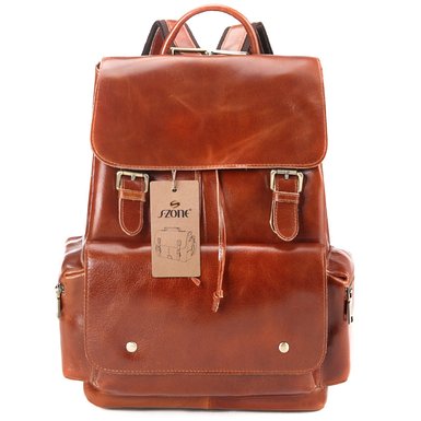 S-ZONE Women's Daily Genuine Leather Casual Backpack Bag