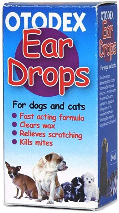 SIPW Otodex Cat and Dog Ear Drops - kills mites removes wax 14ml (Otodex Ear Drops)
