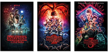 Stranger Things Seasons 1, 2 & 3 - TV Show Poster Set (3 Regular Style Posters - Version 2) (Size: 24 x 36 inches each)