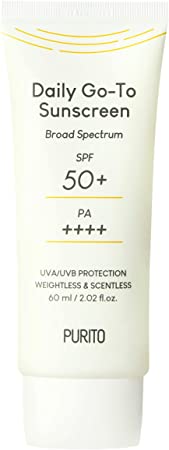 PURITO Daily Go-To Sunscreen 60ml / 2.02 fl.oz. SPF 50  PA      safe ingredients, UVA/UVB protection, broad-spectrum, calm, soothing