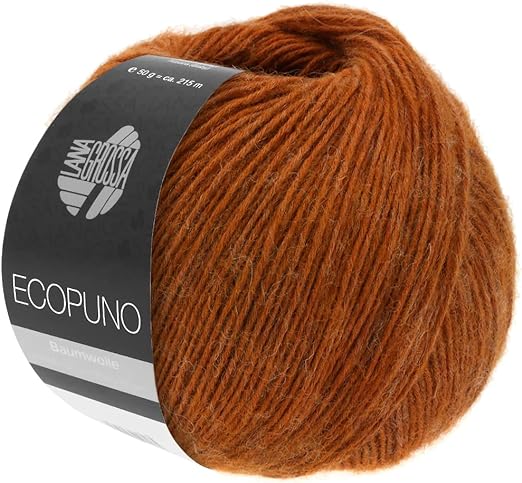 Lana Grossa Ecopuno, 49 Cinnamon Brown Yarn