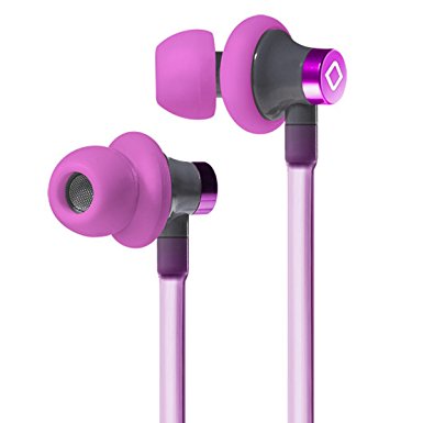 Anti-radiation Hollow Air Tube Stereo Ear Buds Earphones Stereo Hands-free Headset Headphones Built-in MIC with 3.5mm Jack Aircom A3 (Active Pink) - US Patent # 6453044