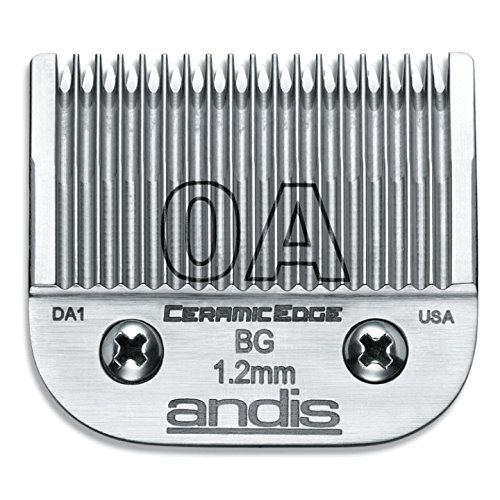 Andis CeramicEdge Carbon-Infused Steel Clipper Blade, Size-0A, 3/64-Inch Cut Length (64470)