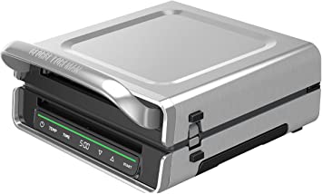 George Foreman Family Size (4-6 Servings), GRD6090B Smokeless-Digital Smart Select, Stainless Steel