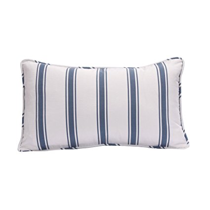 Harbor House Beach House 20-by-12-Inch Oblong Stripe Decorative Pillow, Blue