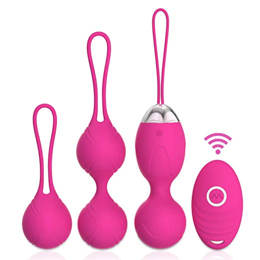 2 in 1 Kegel Balls Kit for Tightening- Massager Ben Wa Balls for Women & Silicone Wireless Remote Control Massager Rechargeable & Pelvic Floor Exercises Kegel Exercise Weights Kit by Acvioo