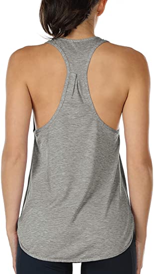 icyzone Workout Tank Tops for Women - Athletic Yoga Tops, Racerback Running Tank Top