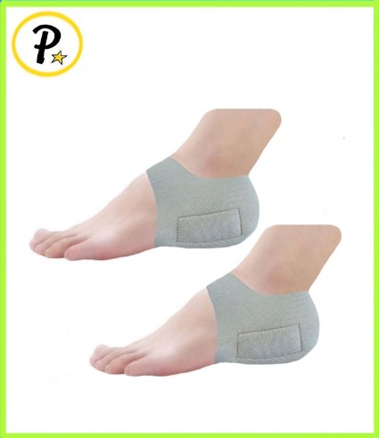 Presadee 2 In 1 Plantar Fasciitis Heel Pain Relief Neoprene With Built In Silicone Gel Cushion Sleeve (Beige)