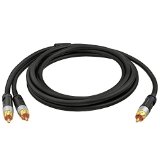 Mediabridge ULTRA Series RCA Y-Adapter 8 Feet - 1-Male to 2-Male for Digital Audio or Subwoofer - Dual Shielded with RCA to RCA Gold-Plated Connectors - Black