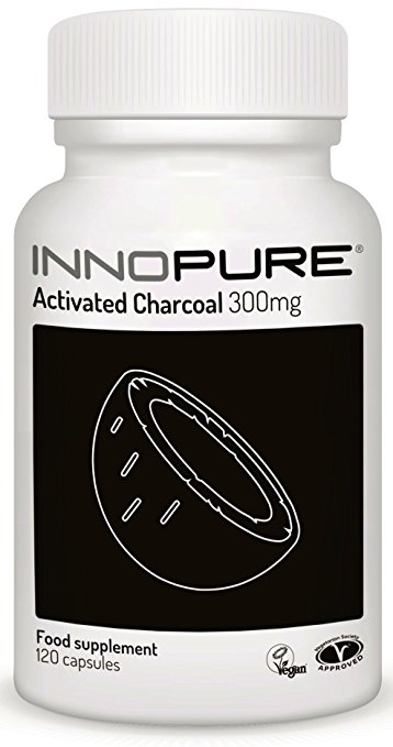 Innopure® Activated Charcoal | High Grade & Coconut Derived (packaging may vary) 300mg x 120 Capsules
