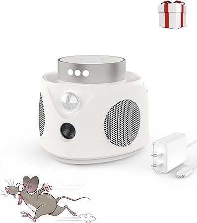 2024 Upgraded Ultrasonic Rodent Repeller, Intelligent Frequency Conversion Ultrasonic&PIR&Flash Light, Electronic Plug in Pest Control, for Mouse, Rodent, Mice, Squirrel, Spider, Roach, Bugs, Bat