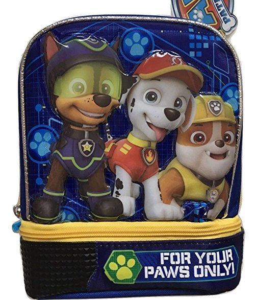 Paw Patrol "For Your Paws Only" 2 Compartment Insulated Lunch Bag