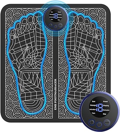 BFAHE EMS Foot Stimulator EMS Foot Massager for Pain Relief Improve and facilitate Muscle Performance