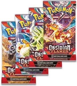 Pokemon - Booster Pack Lot - Obsidian Flames - x4 - Pack Artwork May Vary