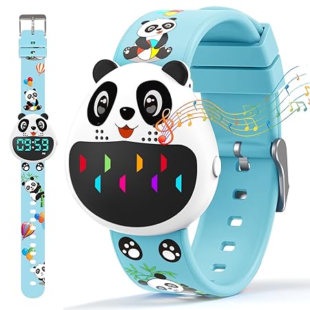 Potty Training Watch Timer for Toddler Boys & Girls, USB Rechargeable Training Potty Watch with Countdown, Alarm Clocks, Flashing Lights and Music, Waterproof Potty Reminder Watches for Kids - Blue