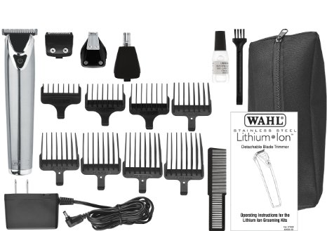 Wahl Lithium Ion Stainless Steel Trimmer (Silver)
