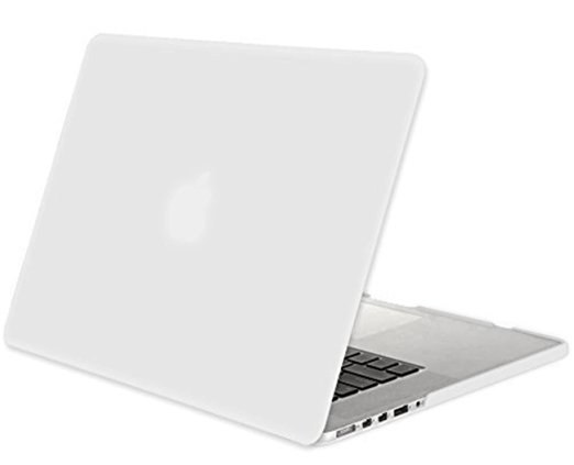 Mosiso MacBook Pro 13 Retina Case (No CD-ROM Drive), Ultra Slim Soft-Touch See Through Plastic Hard Shell Cover for MacBook Pro 13.3" with Retina Display A1502/A1425 (Newest Version), White