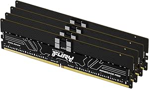 Kingston Fury Renegade Pro Expo 128GB 5600MT/s DDR5 ECC Reg CL28 DIMM (Kit of 4) Memory Overclockable ECC Registered DIMM- KF556R28RBE2K4-128