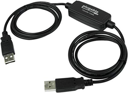 Plugable Windows Transfer Cable Compatible With Windows 10, 8.1, 8, 7, Vista, XP. Includes Bravura Easy Computer Sync Software