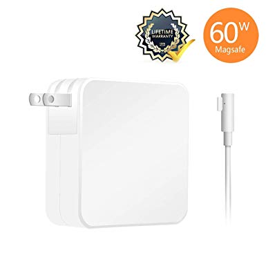 Mac Book Pro Charger, 60W Replacement Charger (L-Tip) Magsafe Charger AC Power Adapter for Apple MacBook Pro 13-inch (Until Mid 2012)