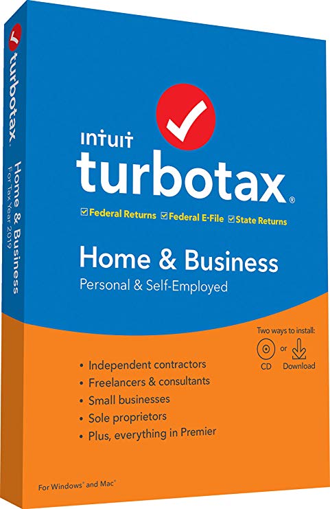 TurboTax Home & Business   State 2019 Tax Software [Amazon Exclusive] [PC/Mac Disc]