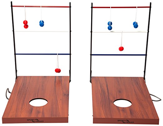 Sport Squad 2-in-1 Cornhole and Ladder Toss Game for Indoor/Outdoor Use
