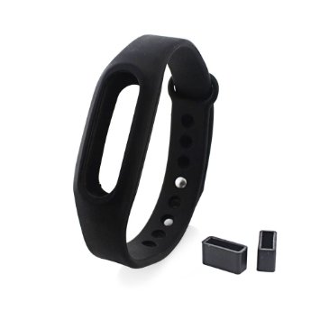 Taotree Xiaomi Mi Band Replacement Newest More Fashional Design for Xiaomi Mi Band Smart Bracelet with 2 Pieces Silicone Security Fastener Band