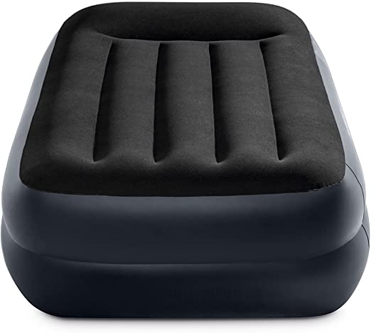 Intex Dura-Beam Standard Series Pillow Rest Raised Airbed w/Built-in Pillow & Internal Electric Pump, Twin