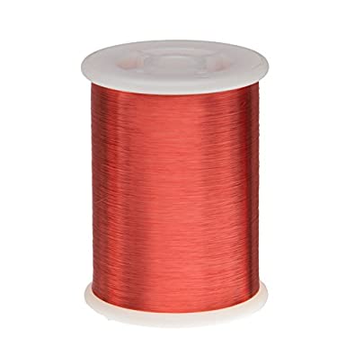 Remington Industries 42SNSPR 42 AWG Magnet Wire, Enameled Copper Wire, 1.0 lb, 0.0026" Diameter, 51313' Length, Red