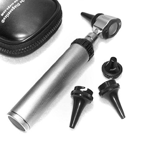 NEW RA Bock 32V OTOSCOPE SET includes DISPOSABLE SPECULA ADAPTOR and 3 sizes of reuseable specula plus Zippered Leathette Case