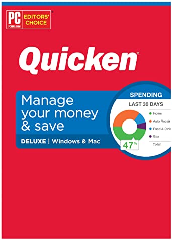 Quicken Deluxe Personal Finance – Manage your money and save – 1-Year Subscription (Windows/Mac) -Save 40% Off at checkout when purchased from Quicken Inc, no code needed!