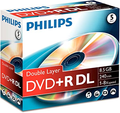 Philips DVD R DR8S8J05C - DVD R DL 8.5 GB, 240 min, speed 8x