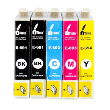 iTinte T069XL Compatible Ink Cartridges (2 Black,1 Cyan,1Magenta,1 Yellow) for Epson WorkForce 610,Epson WorkForce 600,Epson WorkForce 500 and more Epson printers.